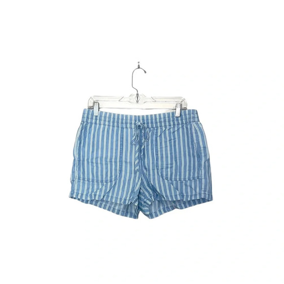Calvin Klein Blue & White Striped High Rise Pull-on Fabric Shorts 6 Women’s - Picture 12 of 12